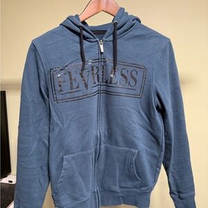 Fearless Men's Zip-Up Blue Hoodie